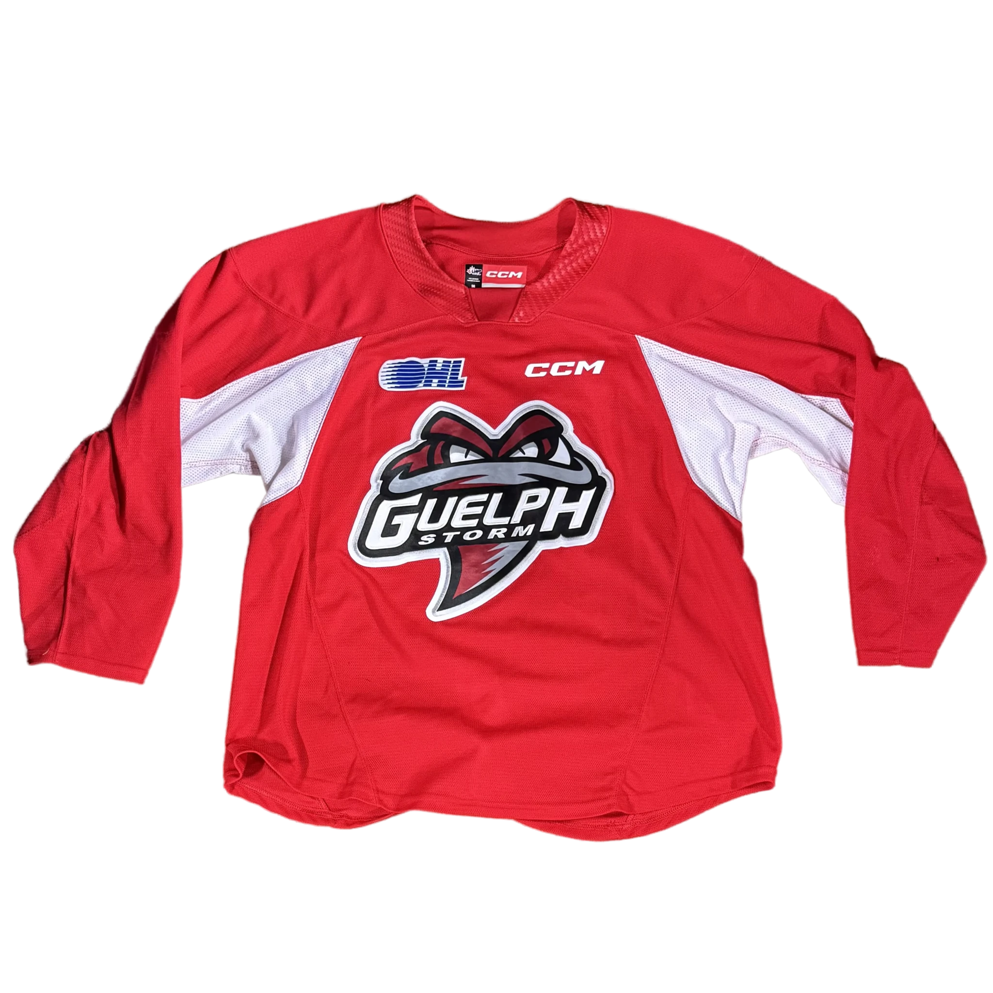 OHL - Used CCM Guelph Storm Practice Jersey (Red)